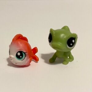 LPS Littlest Pet Shop Fish Lizard Gecko Tiny Tinsy Tinsie Micro Mini